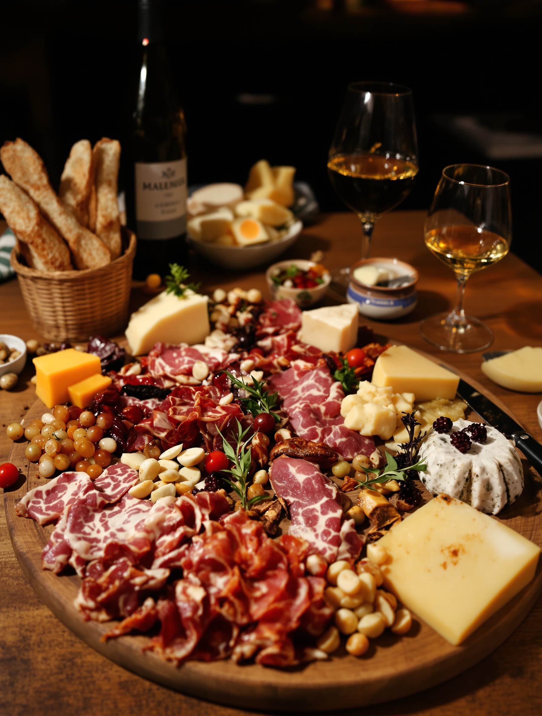 Assiette généreuse charcuterie fromages Resto Zinc Paris vin naturel
