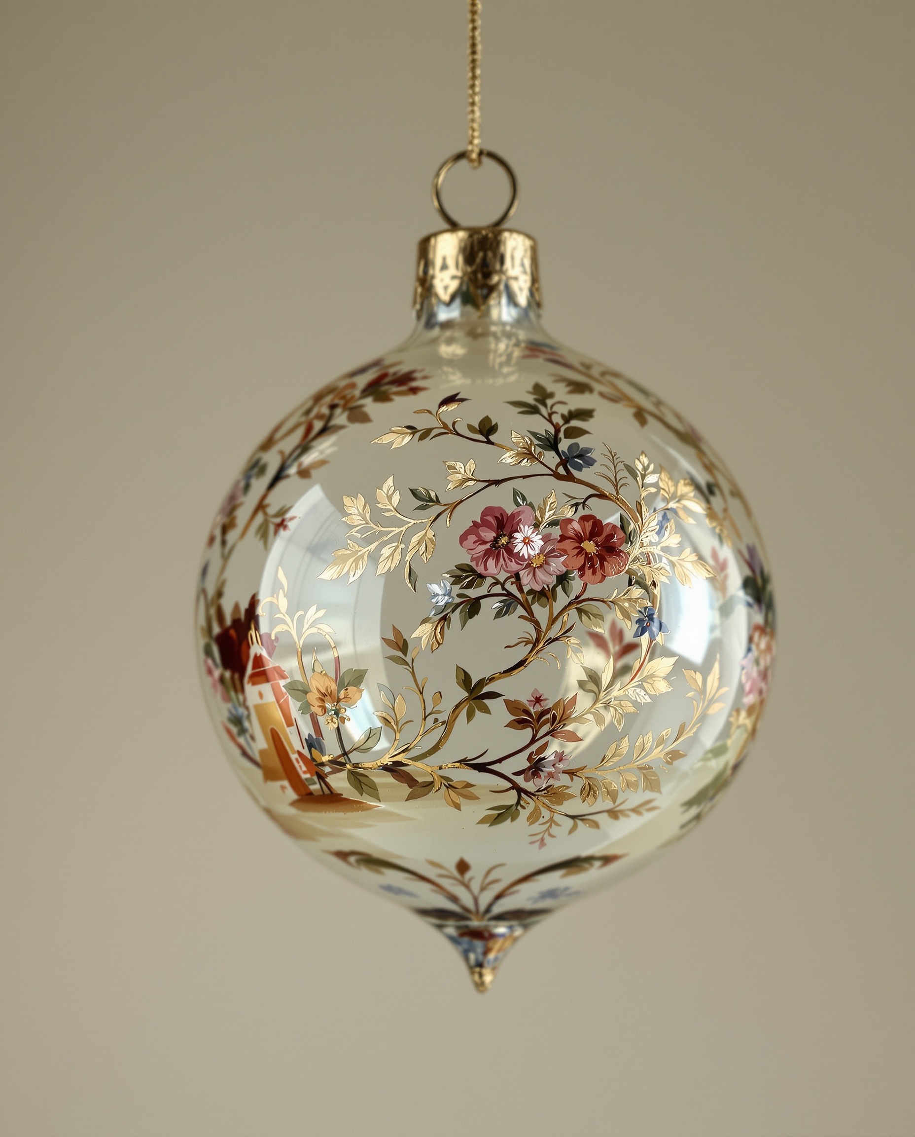 Boule de Noël ancienne en verre soufflé XIXe