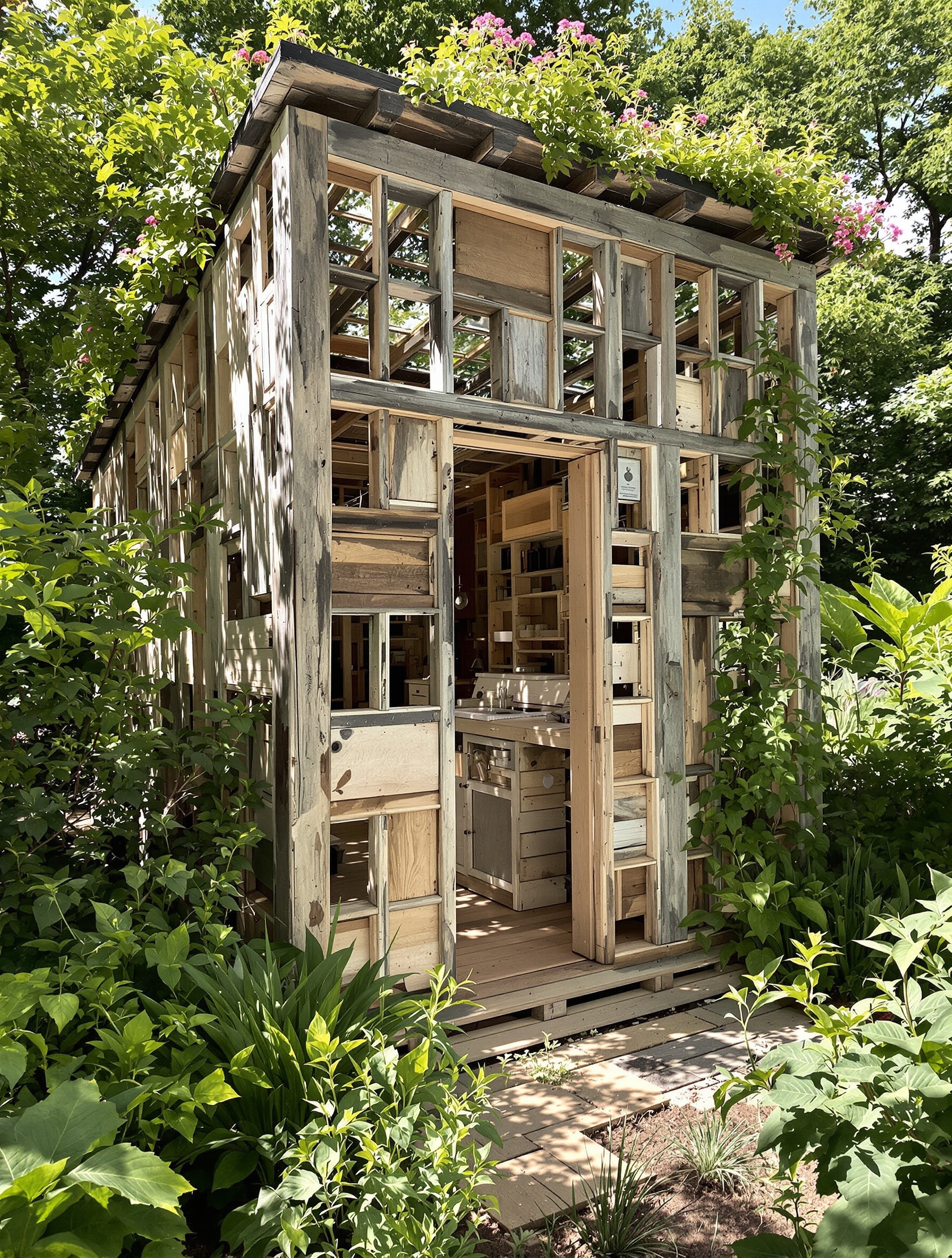 cabane en palette brute poétique style manifeste artistique kawamata