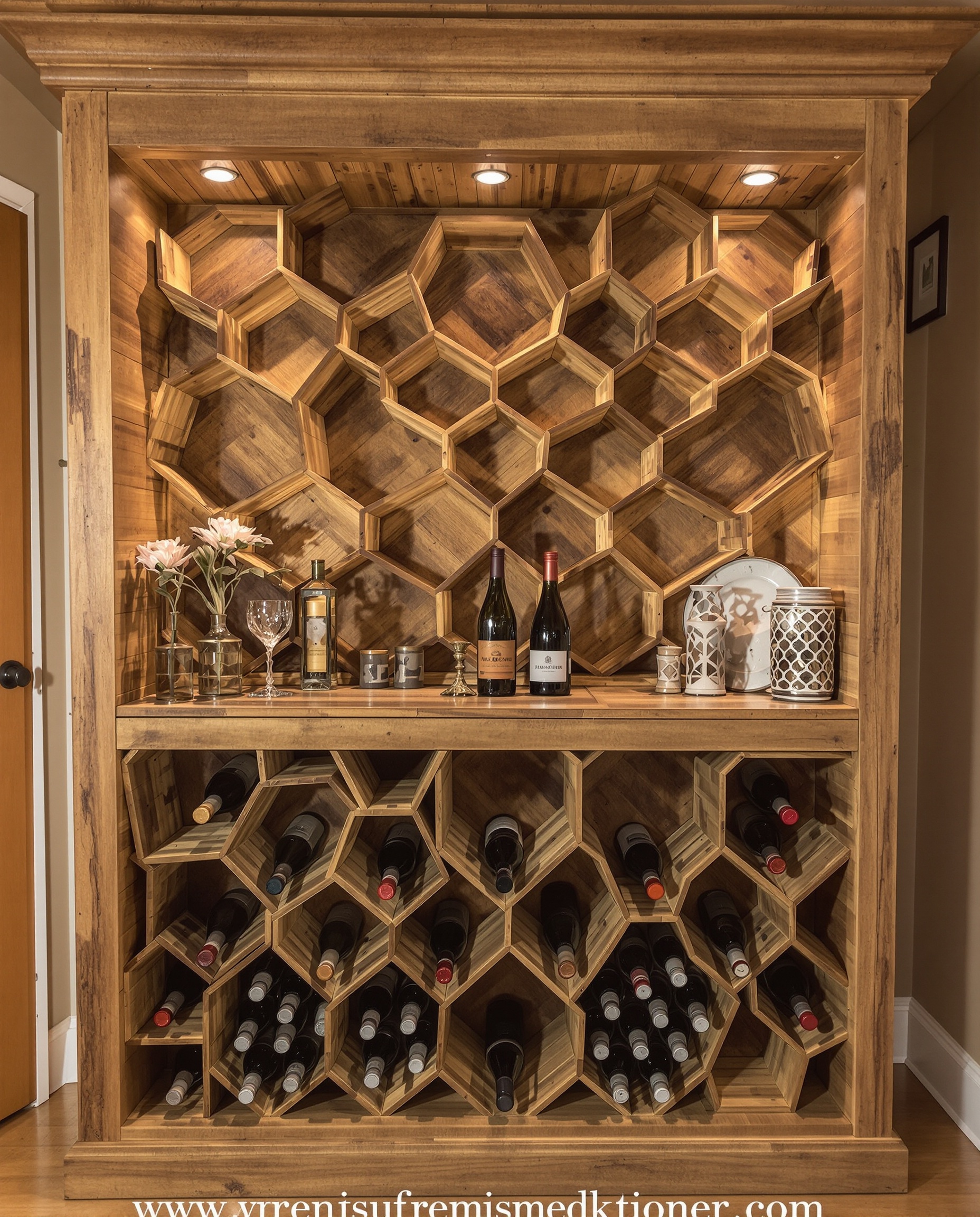 Ambiance chaleureuse DIY vin pérenne élégance bois métal lumière douce décoration