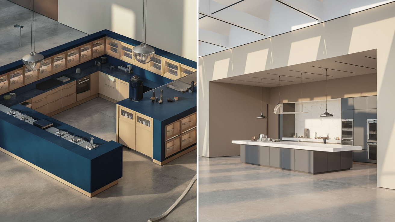 comparatif cuisine U vs L style galerie