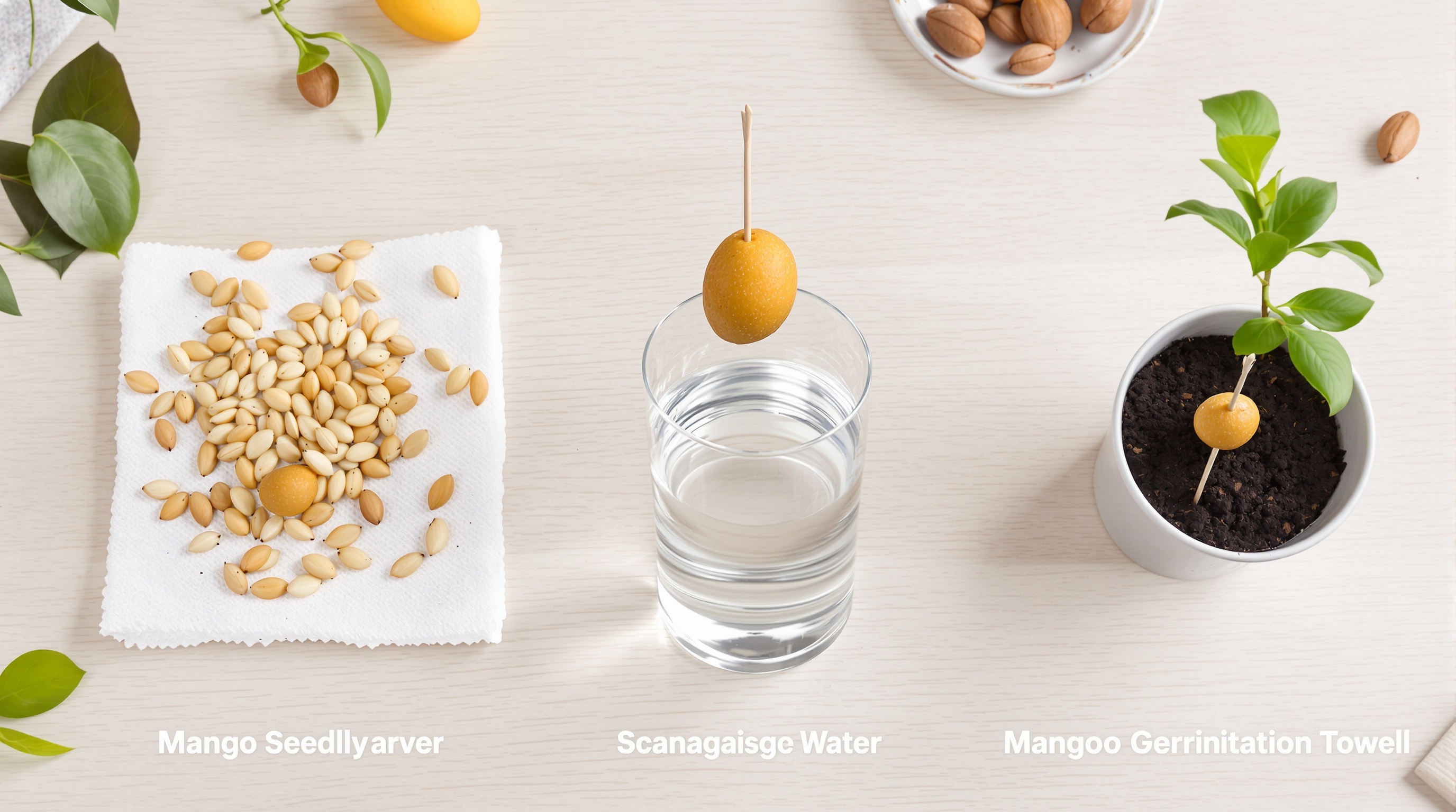 Comparatif des trois méthodes pour faire germer un noyau de mangue