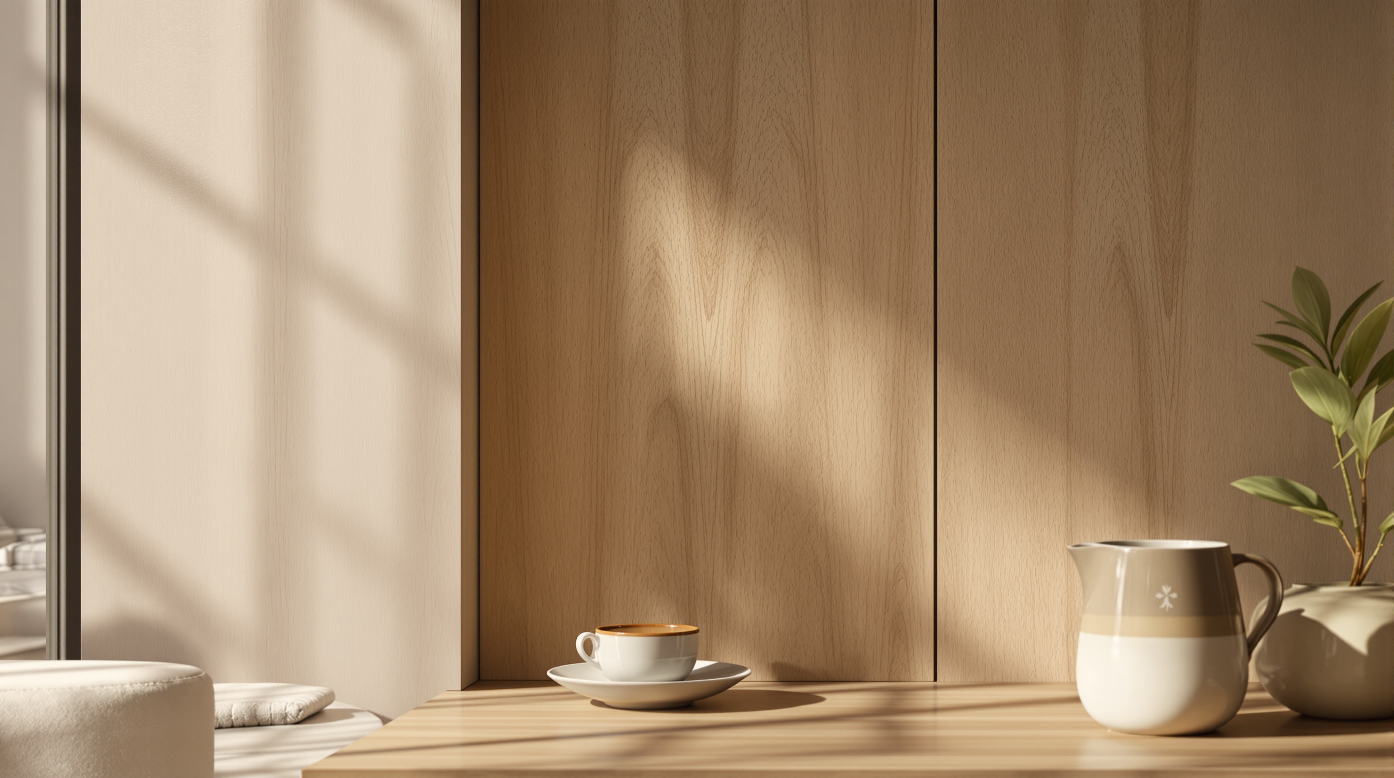 décoration intérieure moderne avec motif de trèfle à quatre feuilles subtile