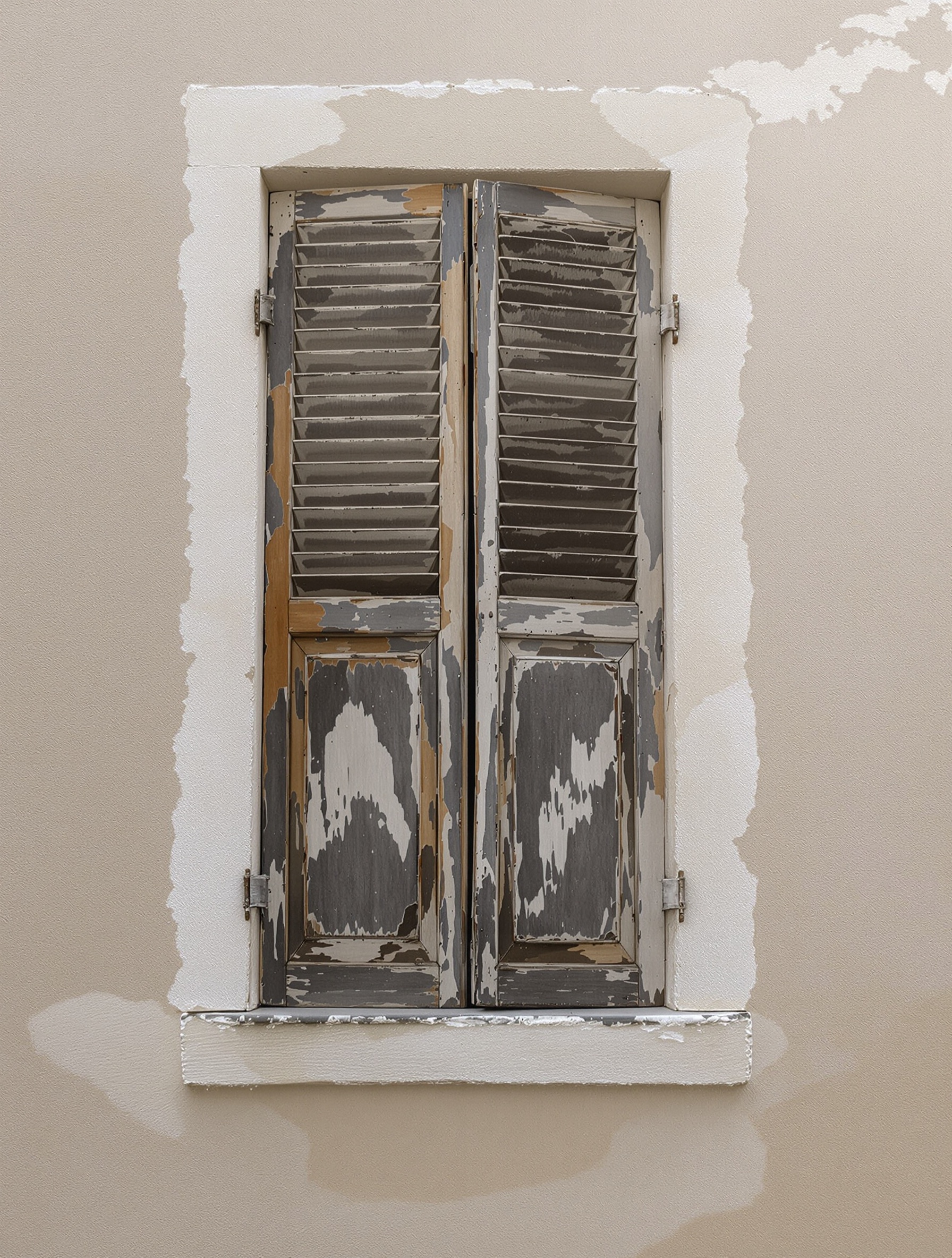 Façade vieillie et microfissures façon Morandi