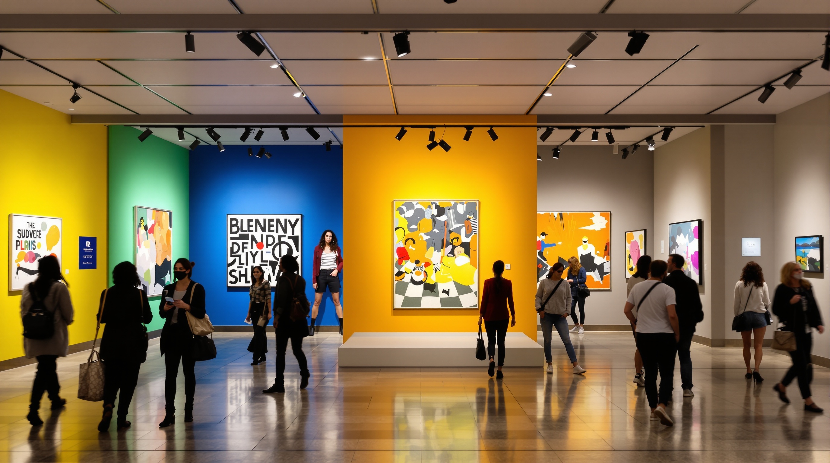 Galerie d'art contemporain Paris intérieur dynamique 2024