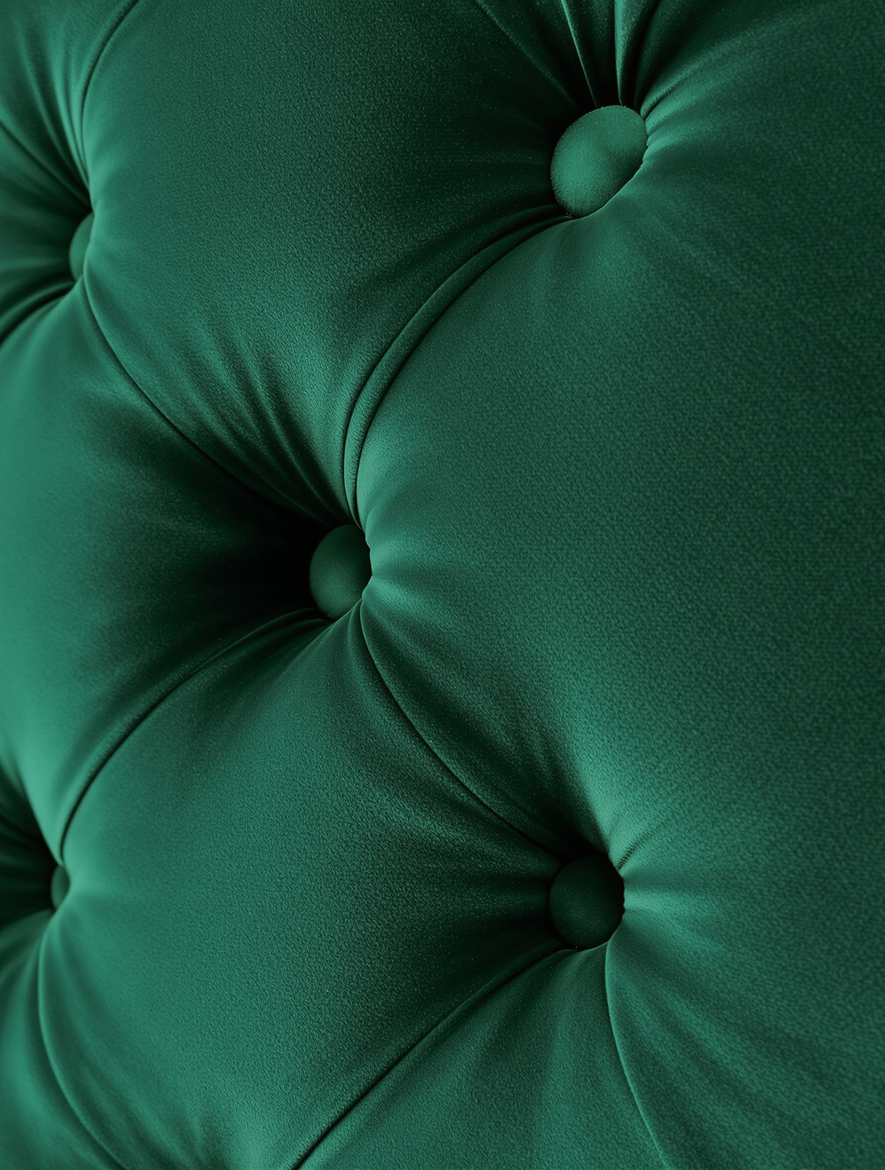 Tête de lit capitonnée en velours vert forêt