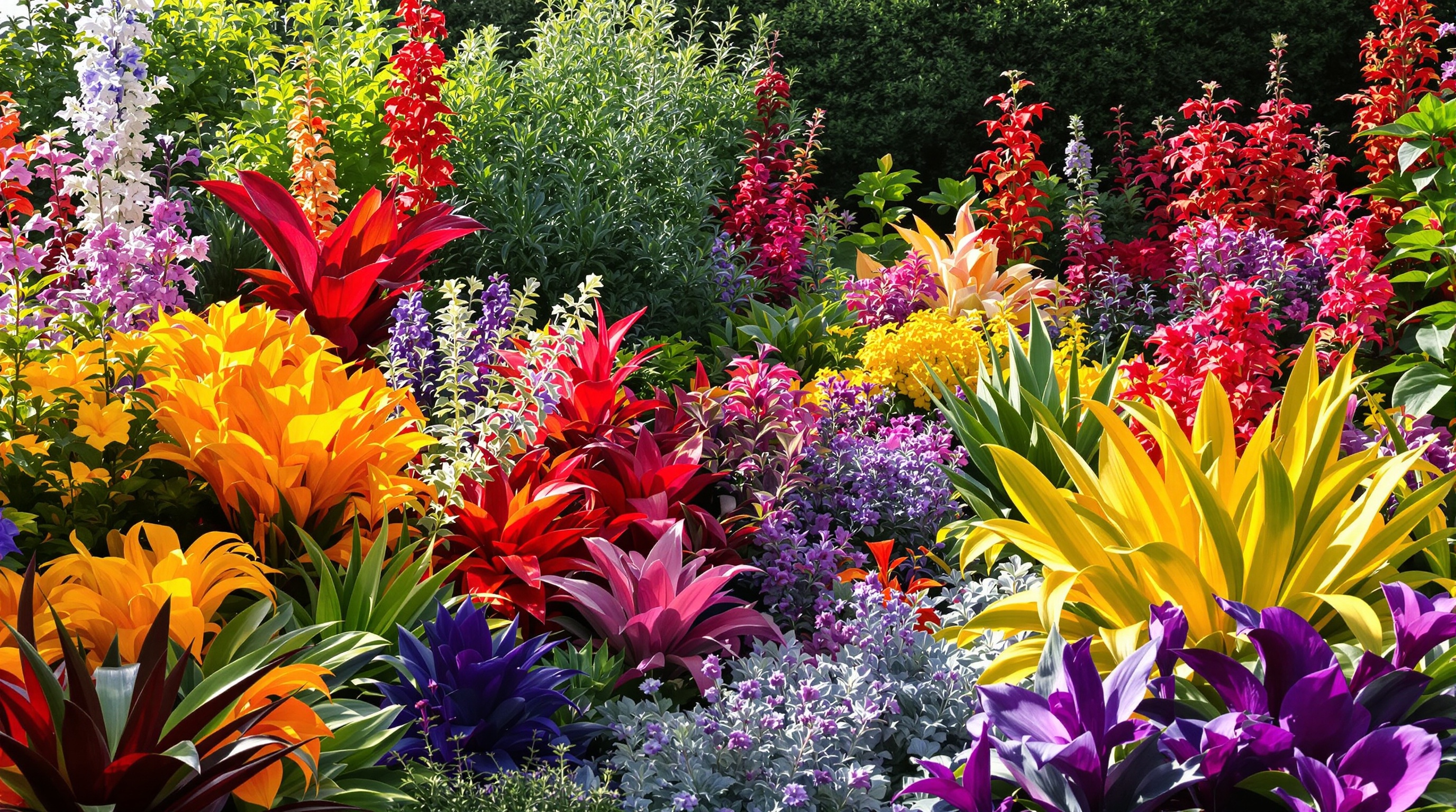 jardin moderne artistique uniquement composé de plantes vivaces