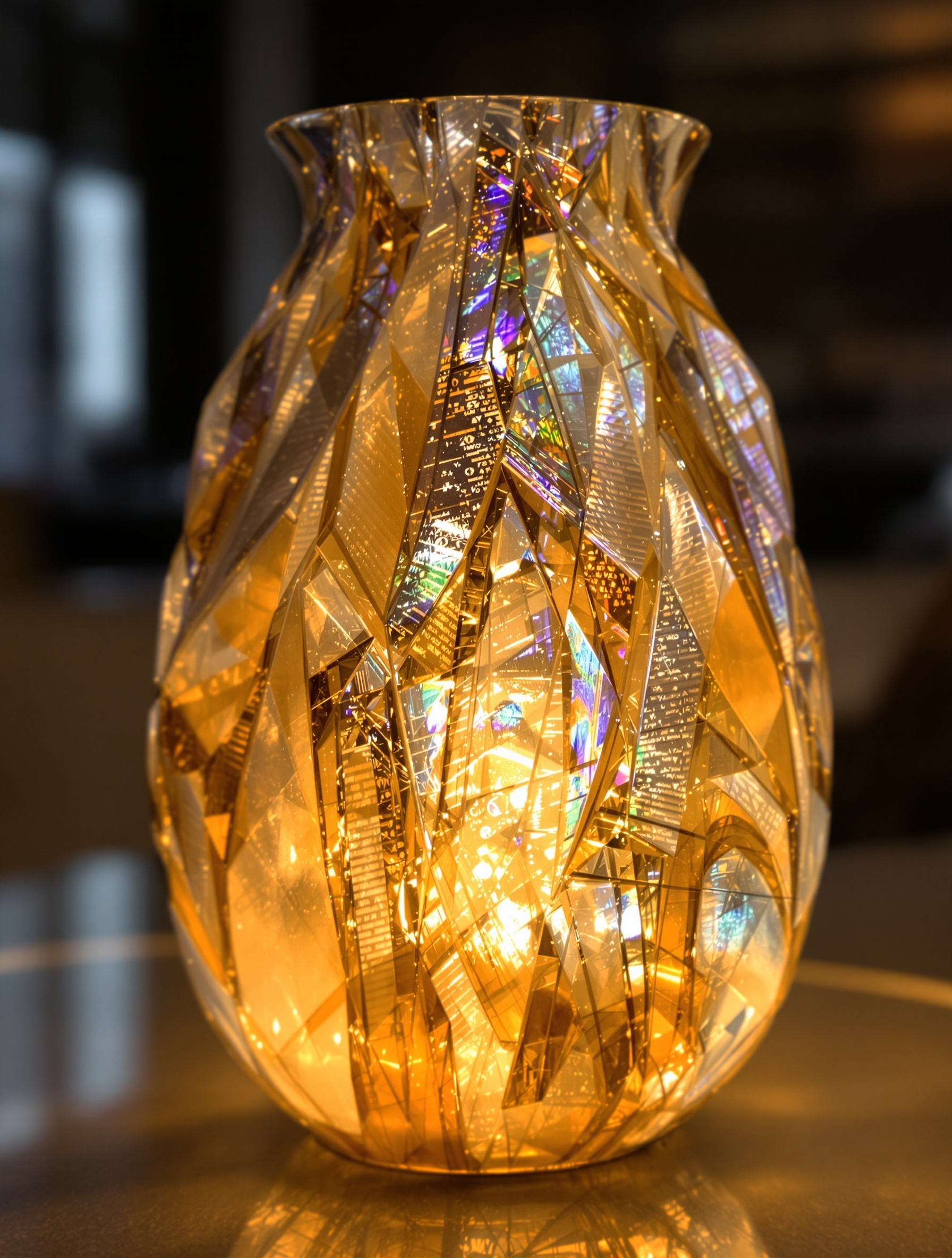 Lampe pâte de verre texture nuancée lumière tamisée intérieure élégante