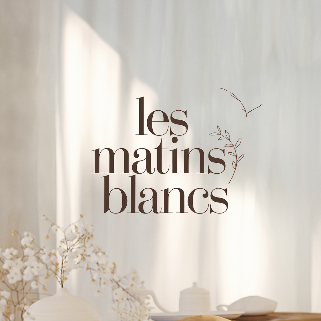 Logo stylisé Les Matins Blancs, poétique et épuré