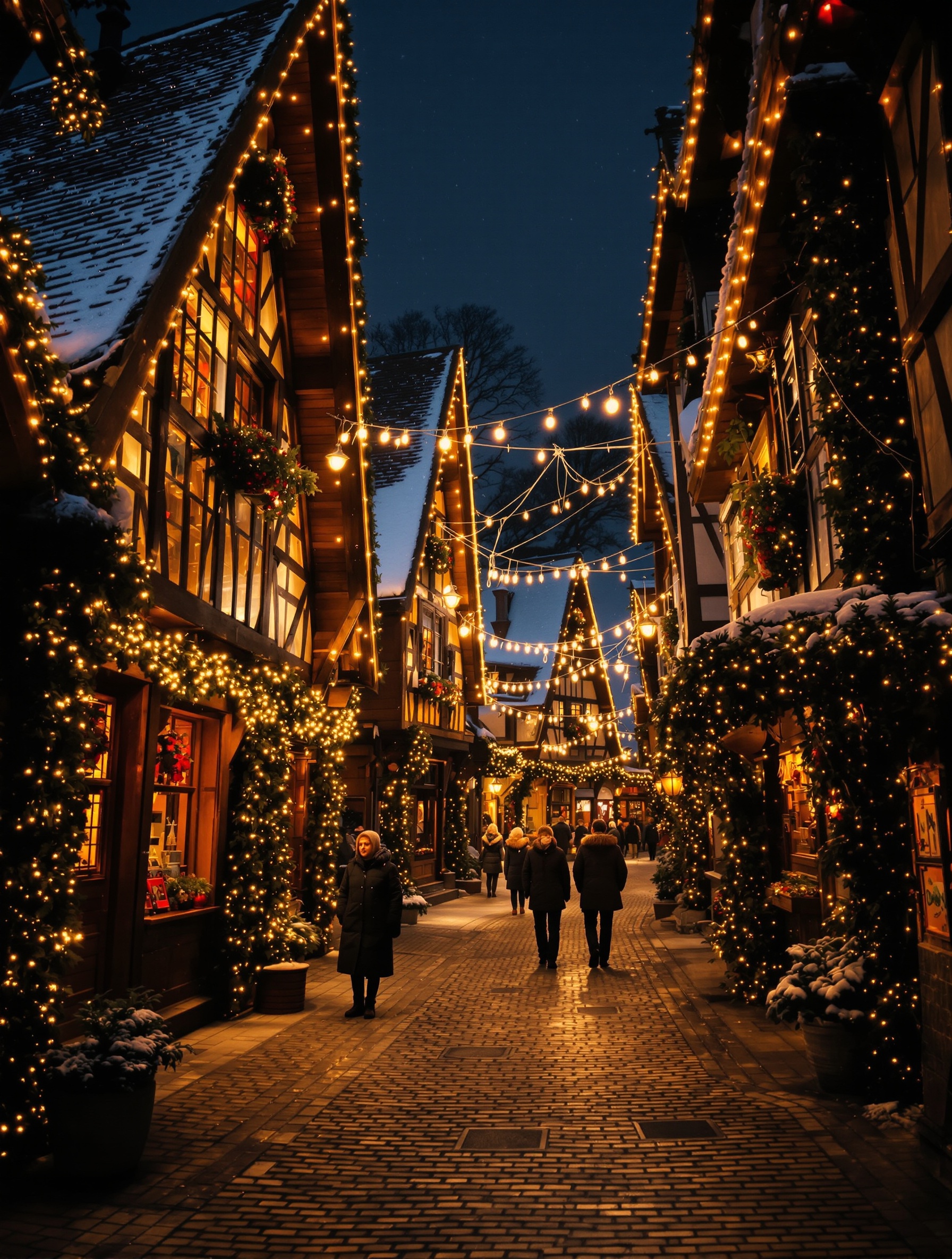 Marché de Noël secret et confidentiel en Alsace, ambiance nocturne