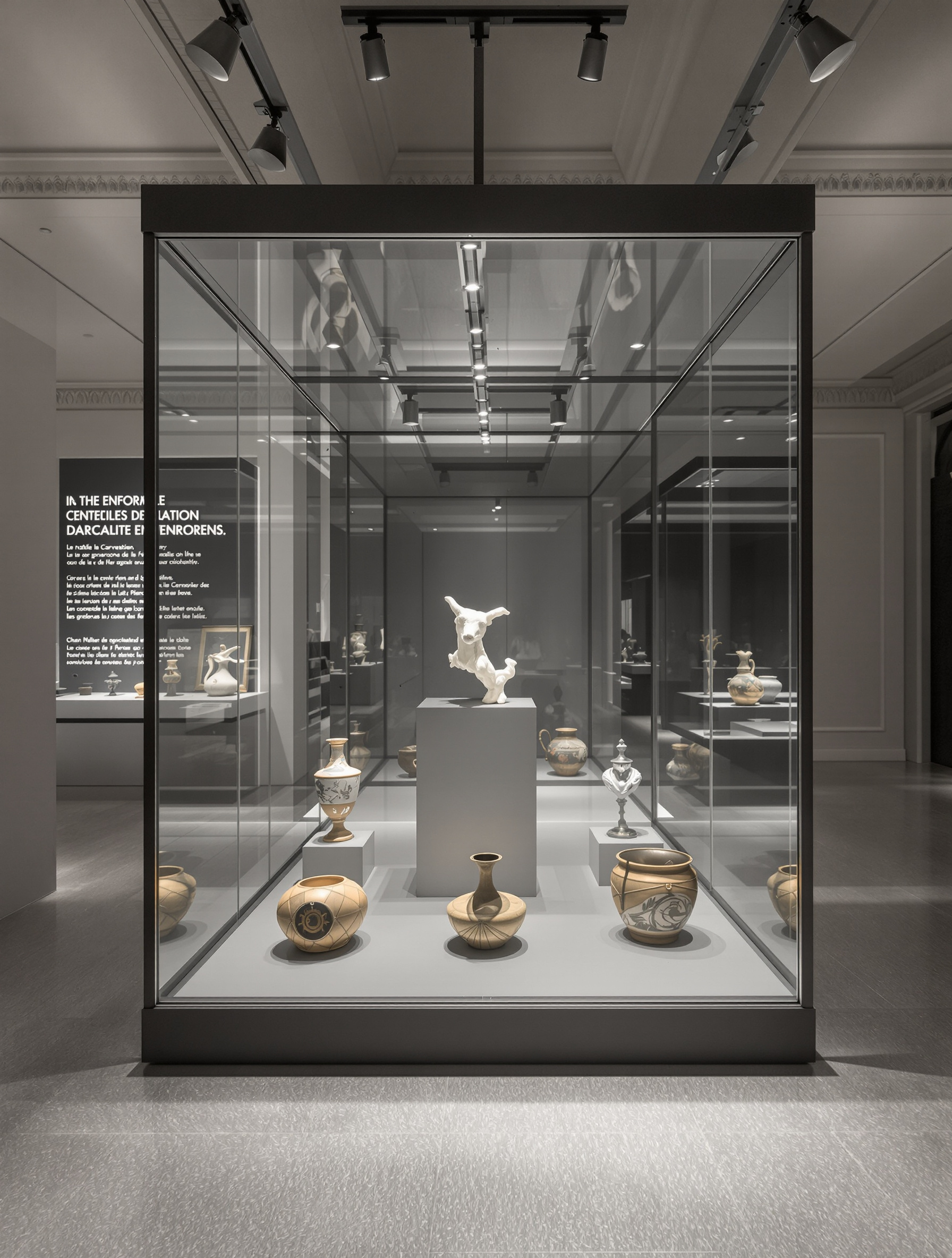 Salle rénovée du musée Carnavalet par Nathalie Crinière avec vitrine XVIIIe siècle