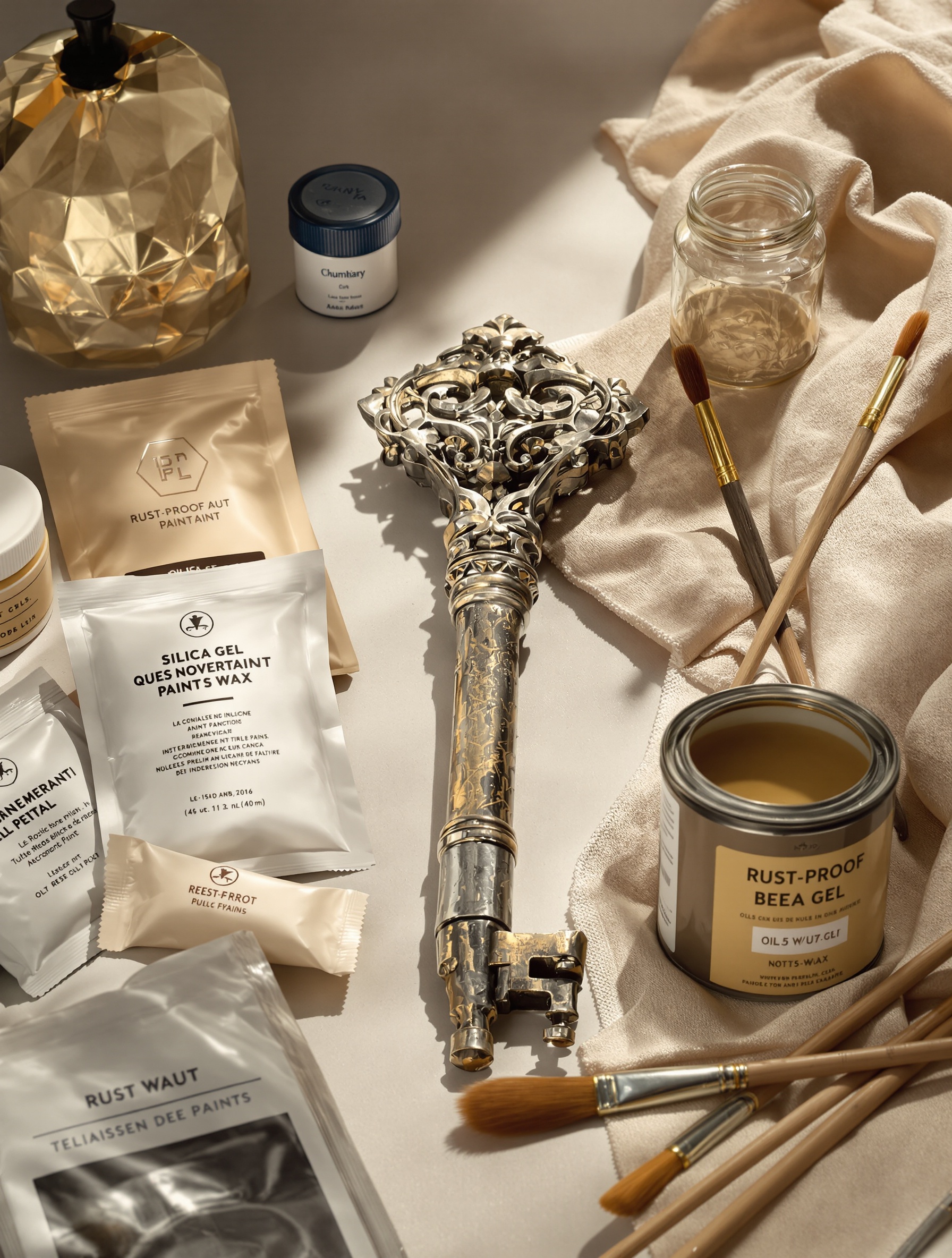 Outils anciens, sachets anti-humidité, huile, cire et peinture antirouille : tableau de la prévention contre la rouille