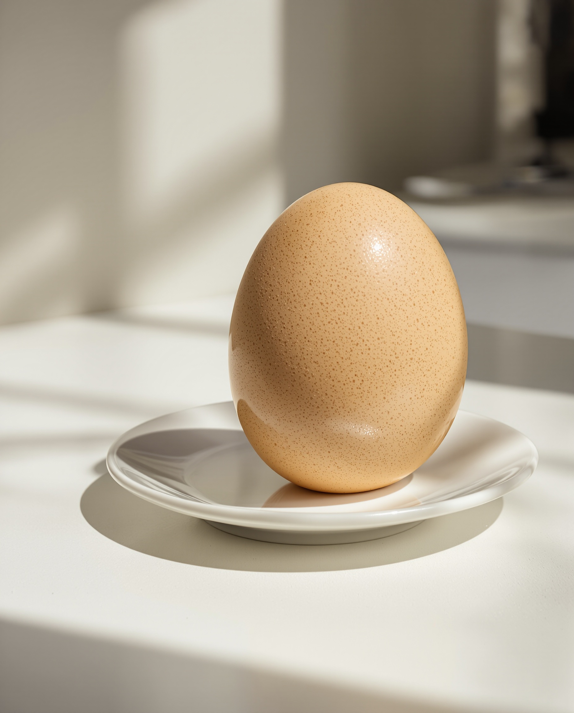 Œuf d'oie présenté comme objet design