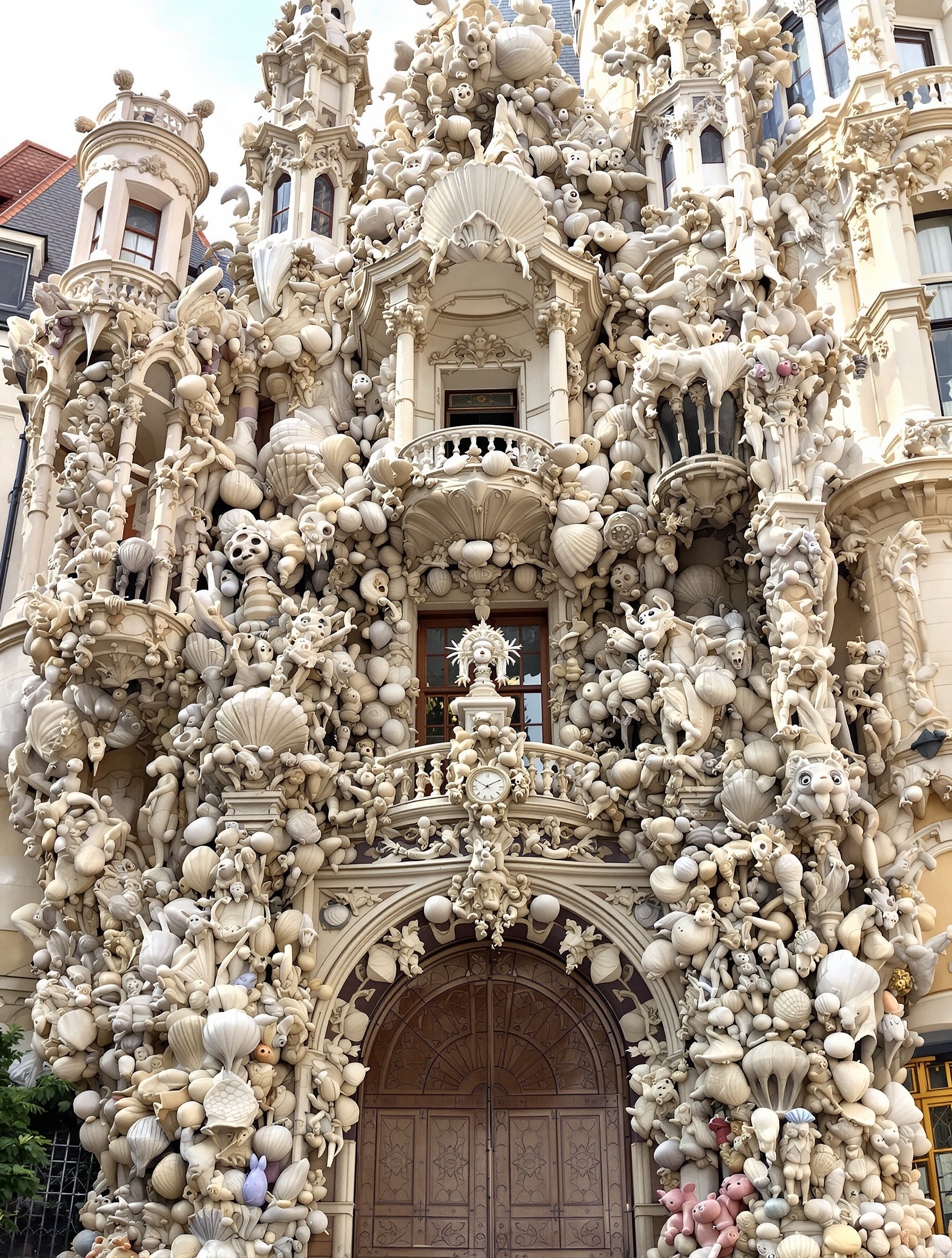 Façade baroque et détails insolites du Palais Idéal du Facteur Cheval