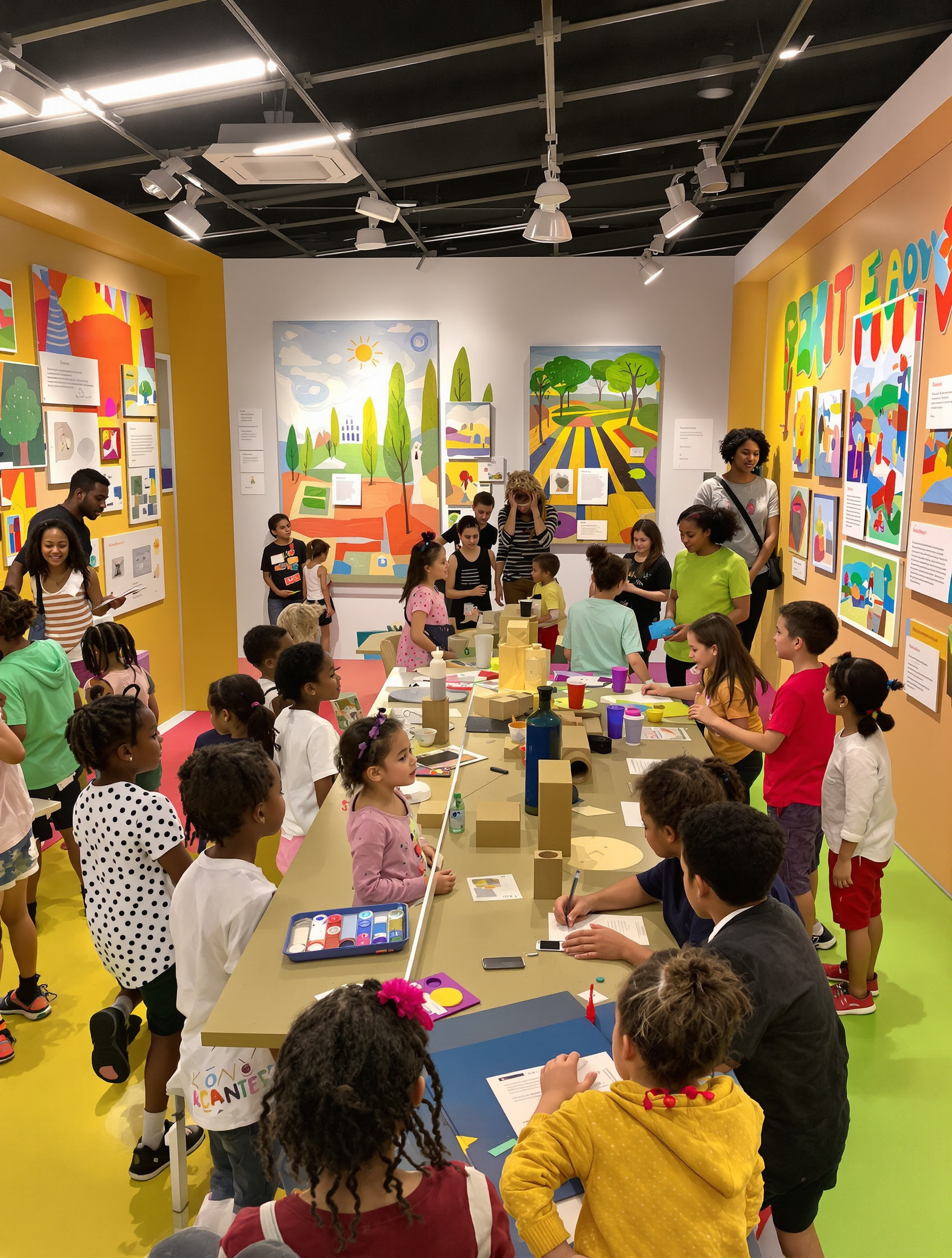 Enfants participant à des ateliers créatifs dans la Petite Galerie Cézanne du Musée Granet