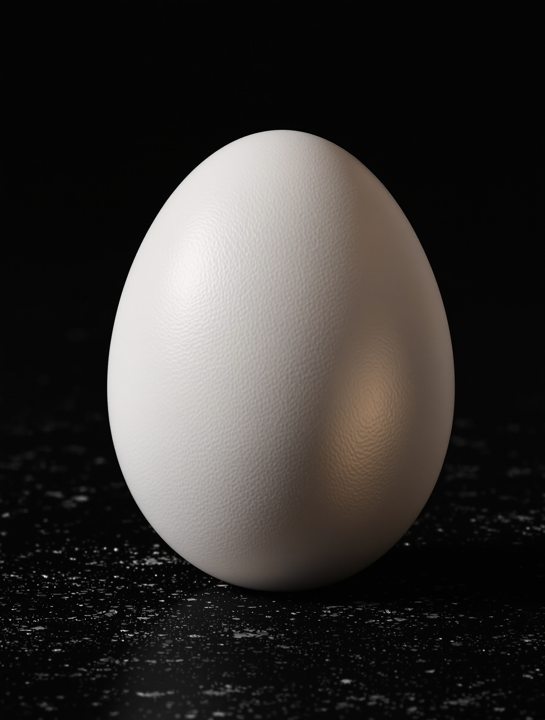 Œuf d'oie artistique comparé à œuf de poule