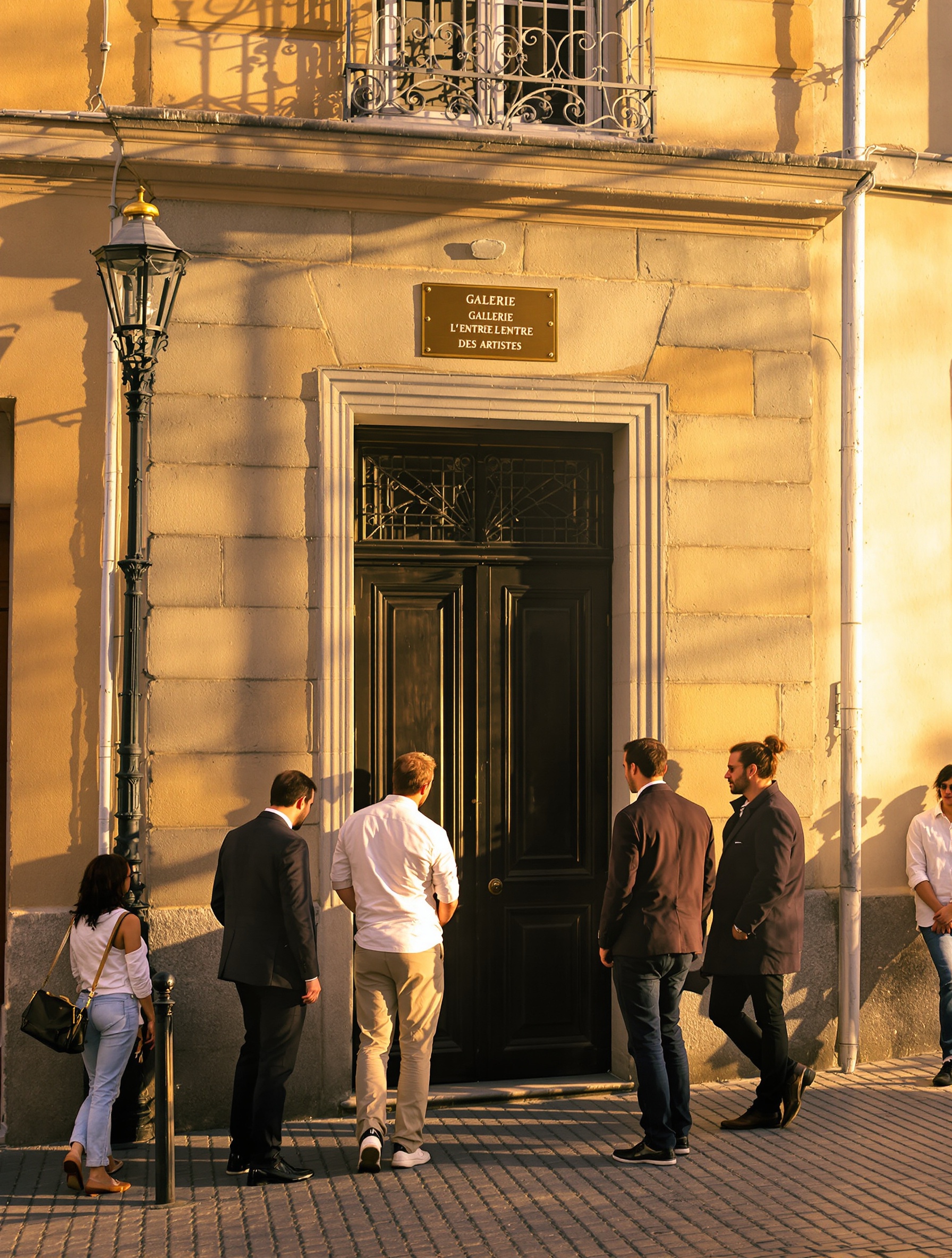 Porte de la galerie L'Entrée des Artistes dans le Marais