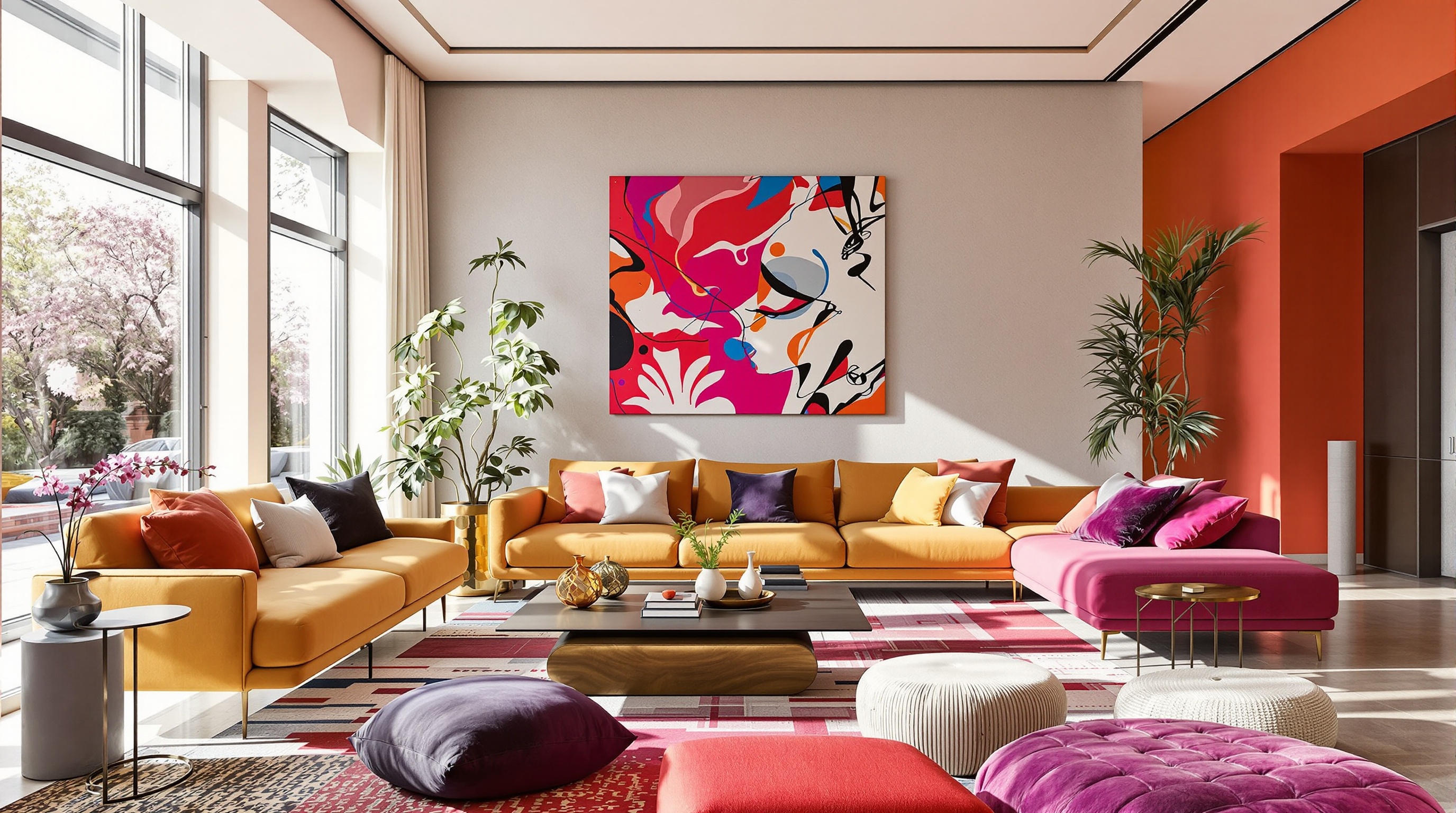 salon contemporain 2025 audace chromatique couleurs personnalisées personnalité affirmée harmonie naturelle