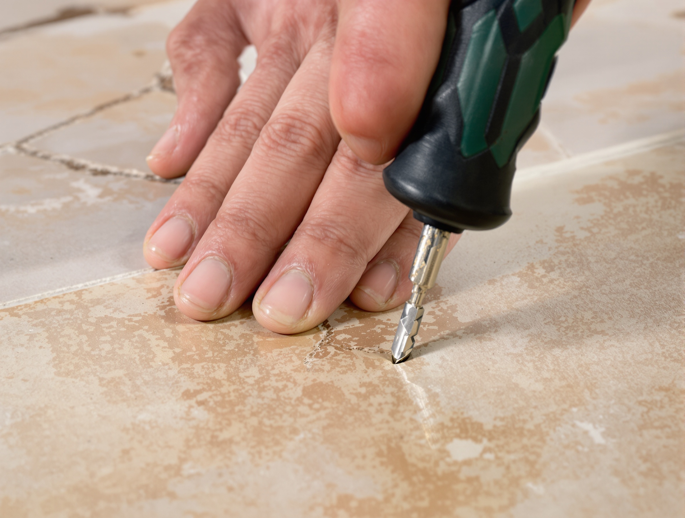 Sonder l'ancien carrelage avant rénovation