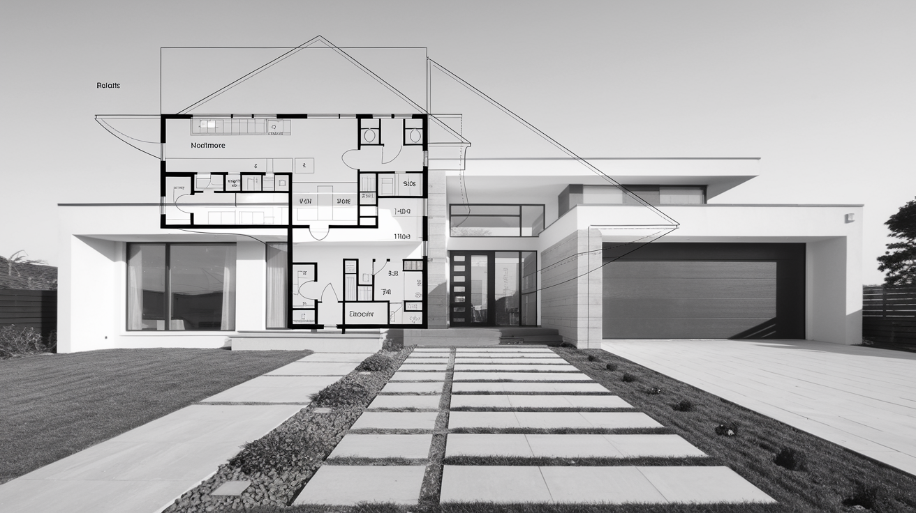 plan et photo maison moderne harmonie permis conformité DAACT