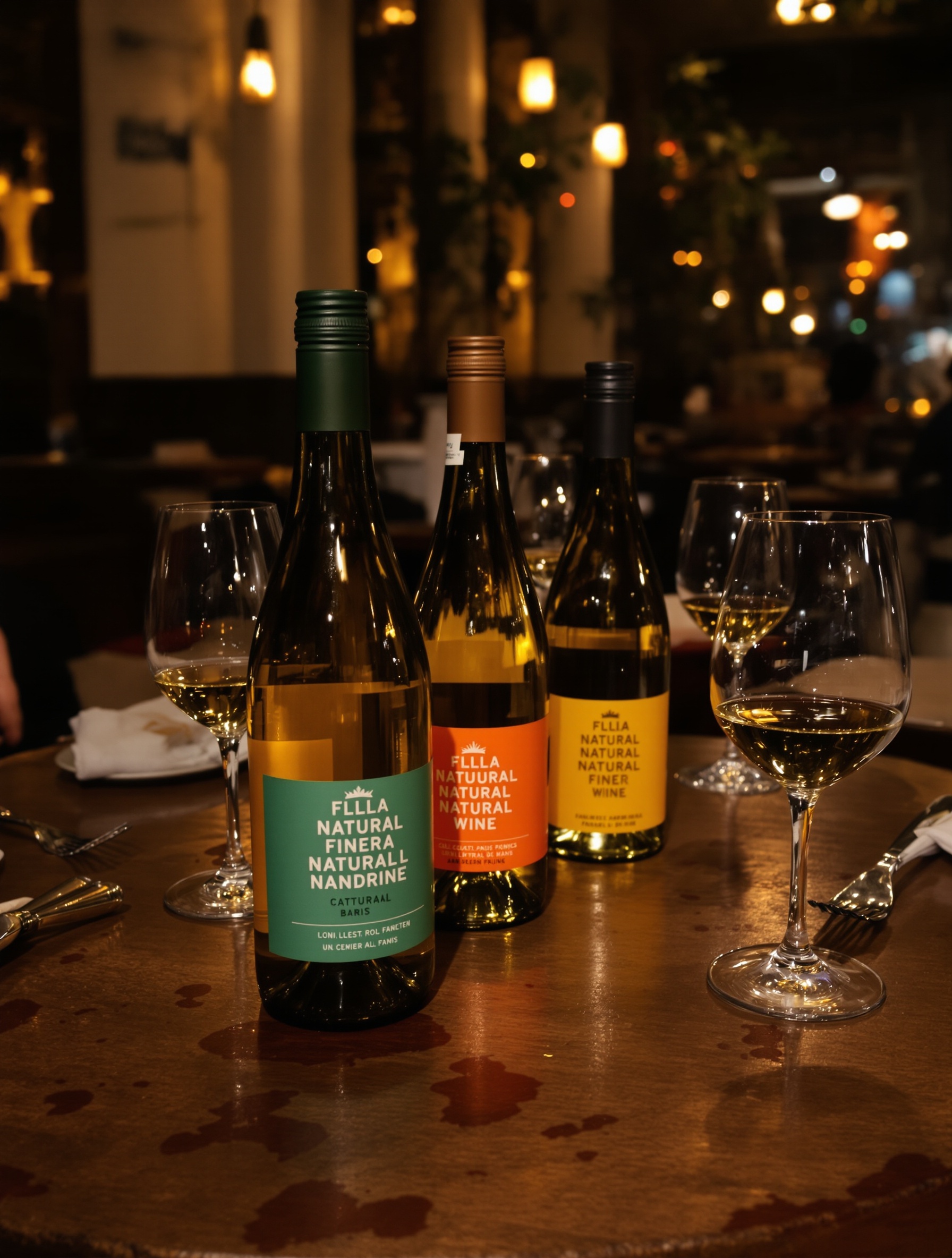 Table bistrot Paris bouteilles vins naturels ambiance tamisée conviviale Resto Zinc