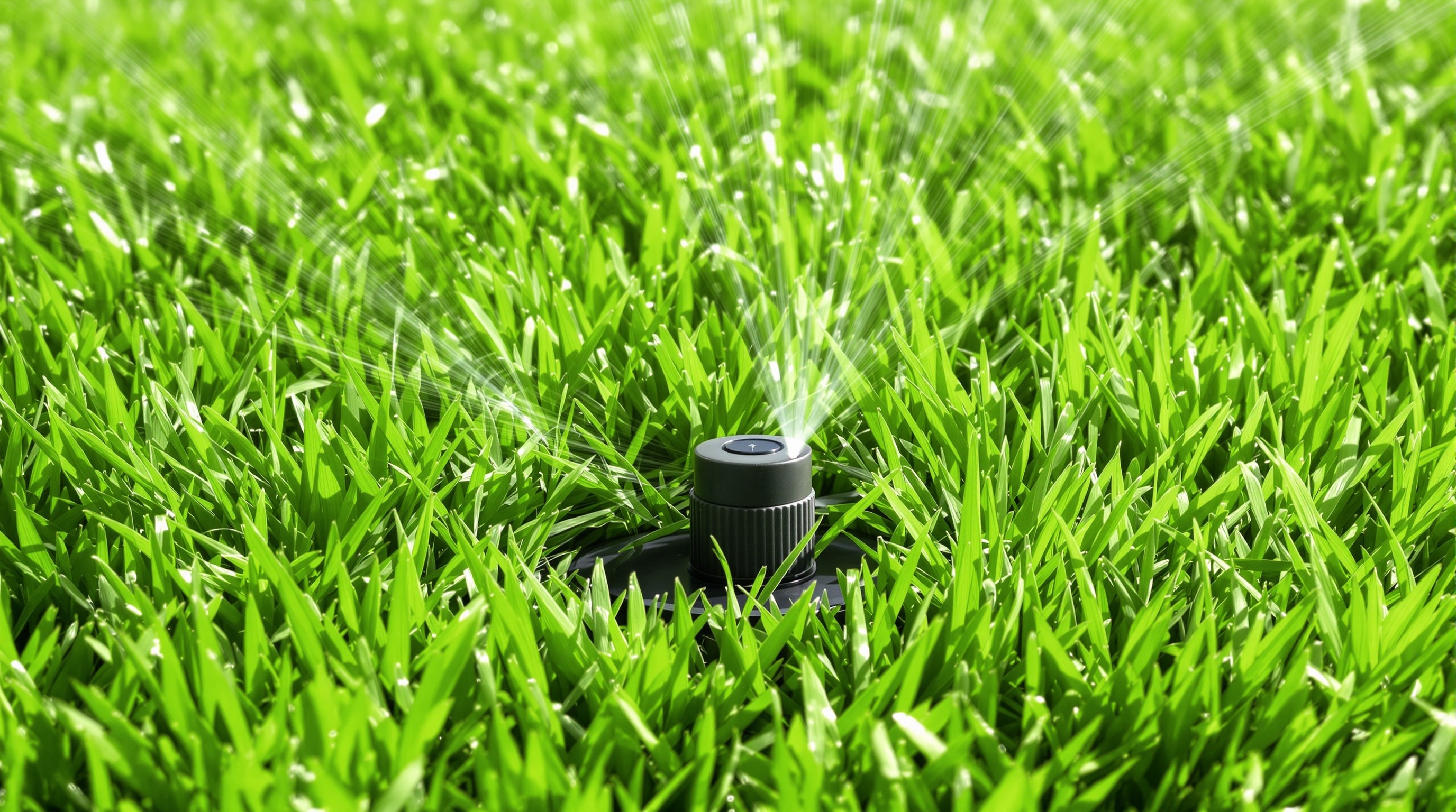 Tuyères arrosage automatique enterré Sprinklersystem dans pelouse