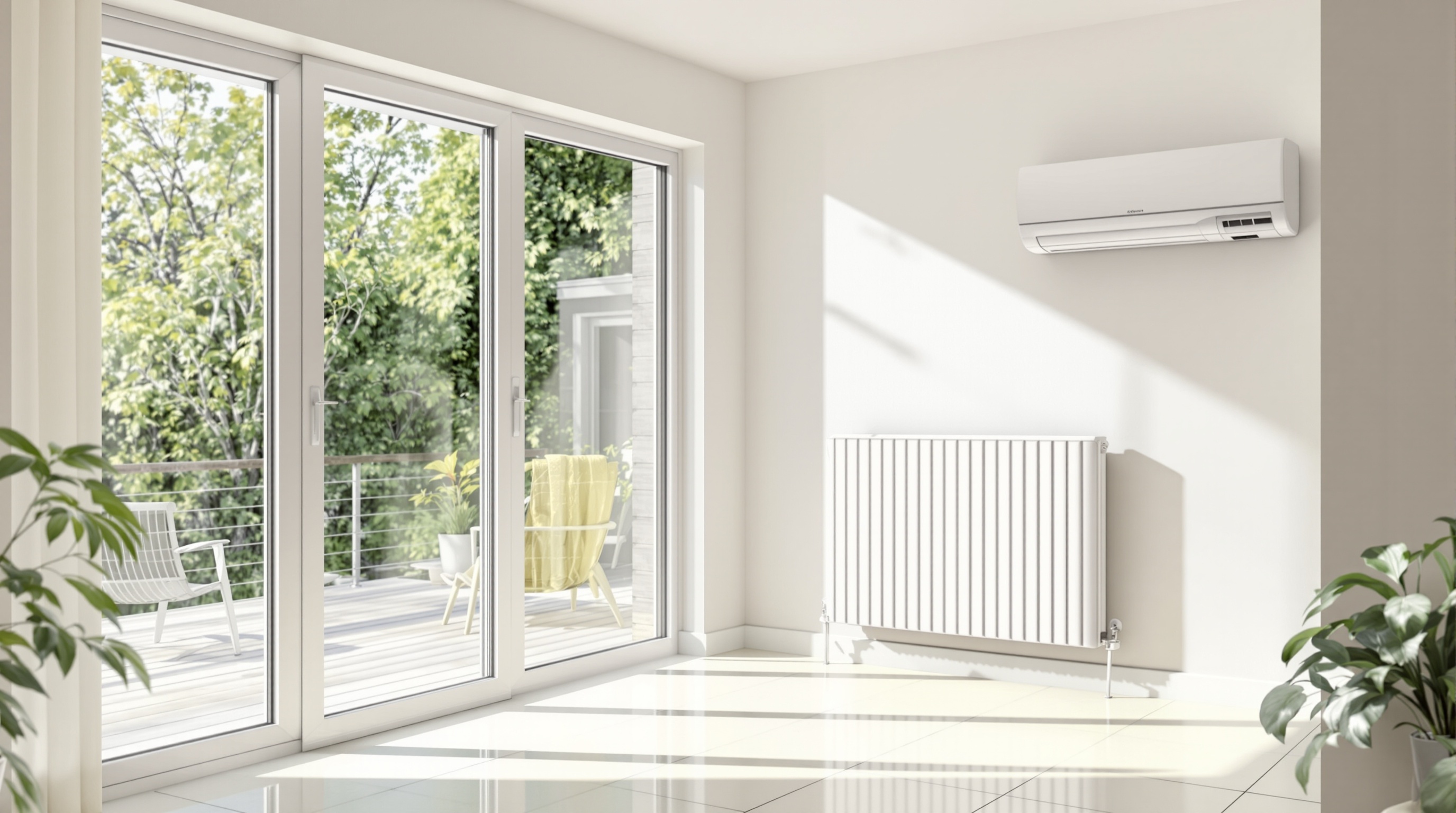 Véranda contemporaine bien isolée chauffage pompe à chaleur double vitrage plantes design moderne