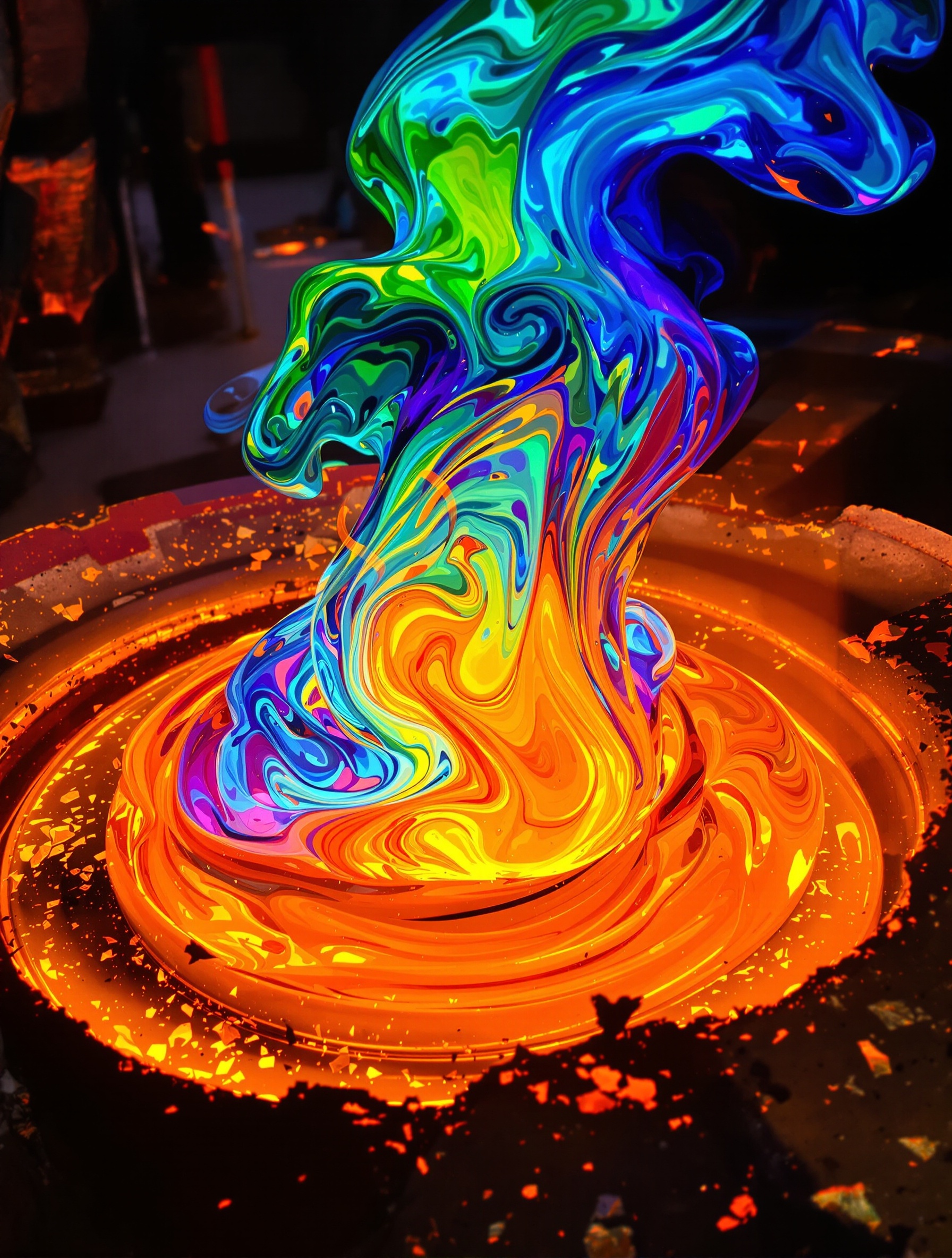 Verre en fusion, palette de couleurs pour boules de Noël artisanales