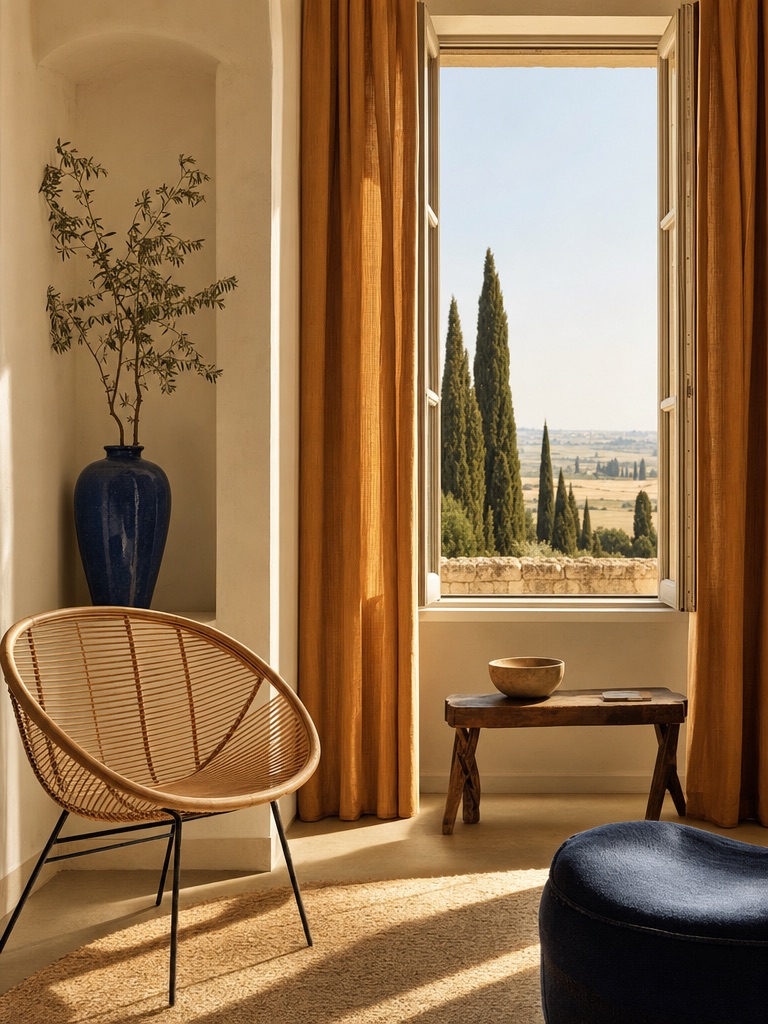 La lumière du Midi sur un intérieur élégant